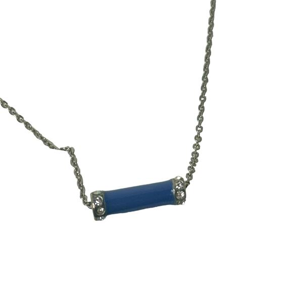 Lia Sophia Blue Bar Necklace - Picture 1 of 5